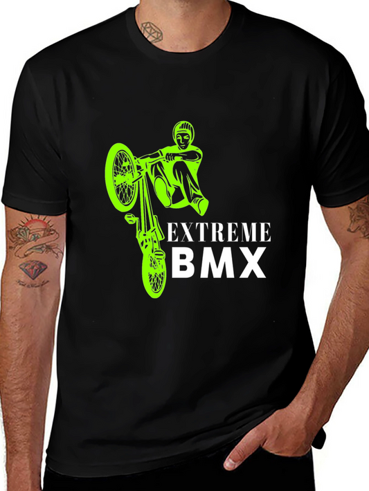Camiseta Negra BMX Extremo para Hombre
