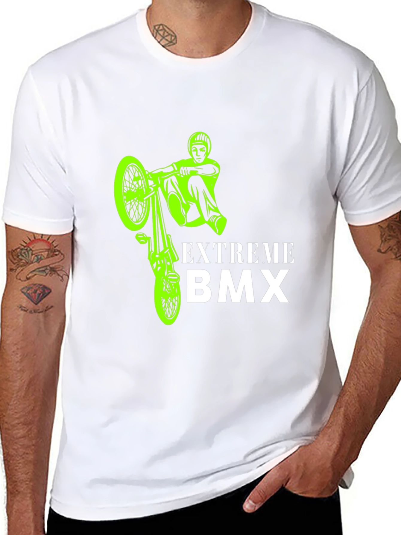 Camiseta Negra BMX Extremo para Hombre