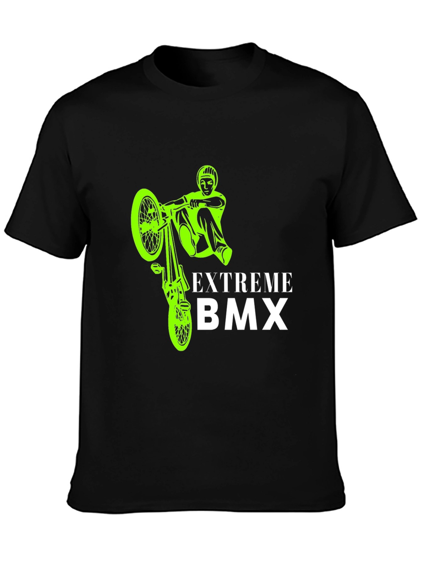 Camiseta Negra BMX Extremo para Hombre
