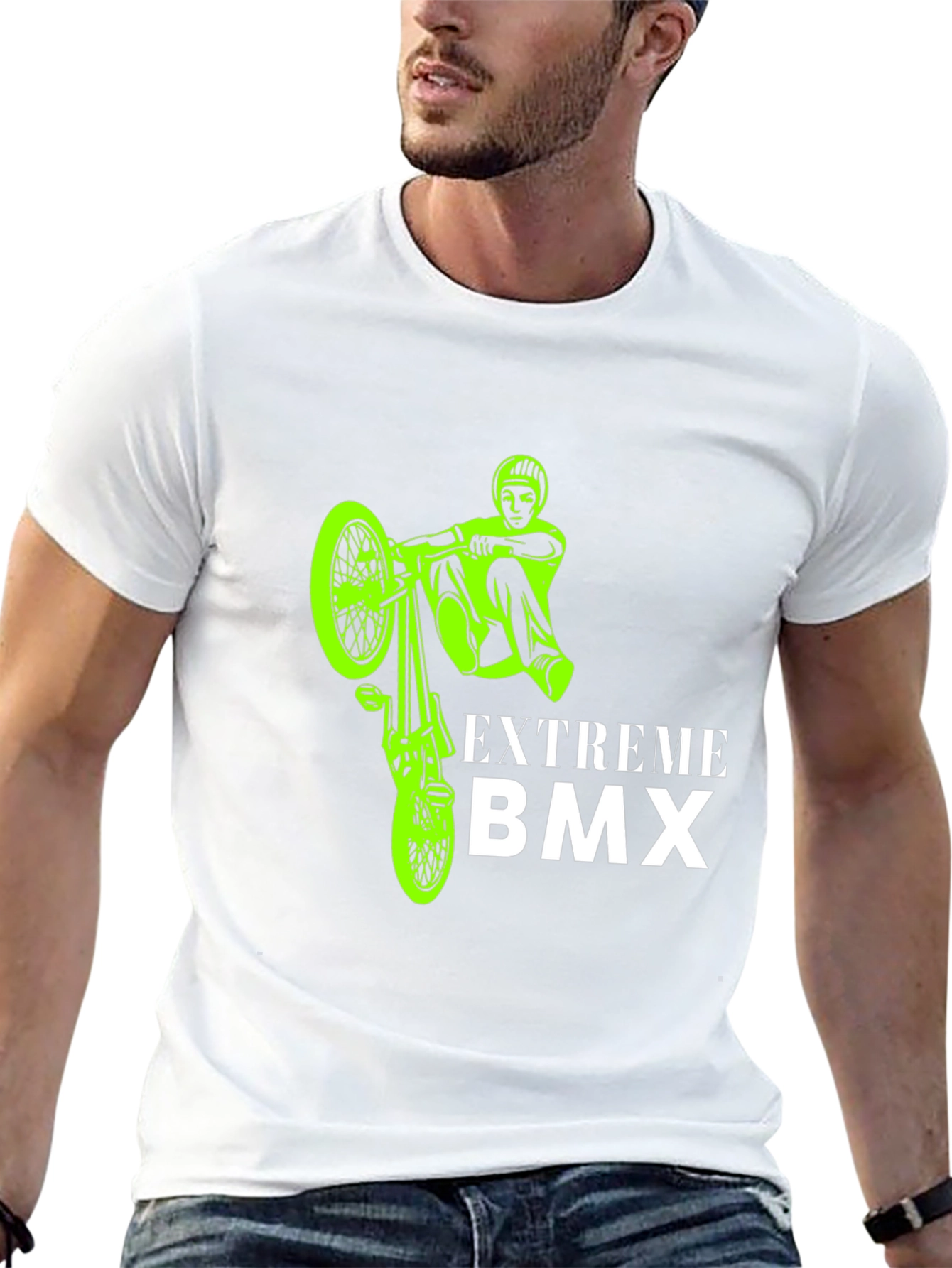 Camiseta Negra BMX Extremo para Hombre