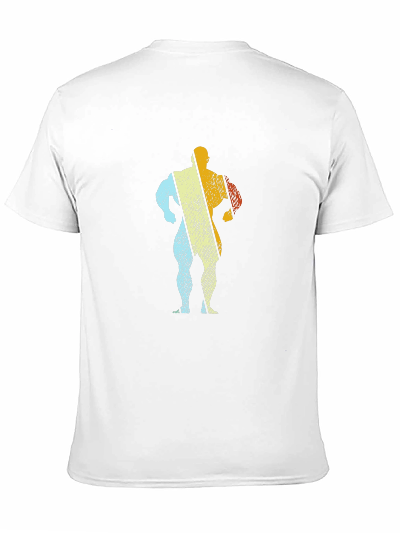 Camiseta Negra con Diseño de Fisicoculturista Retro