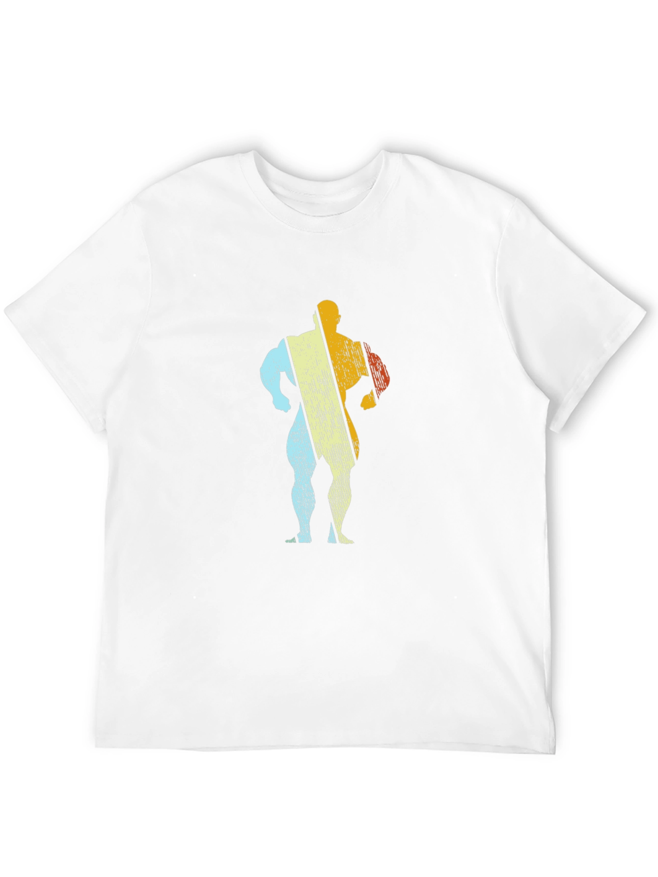 Camiseta Negra con Diseño de Fisicoculturista Retro