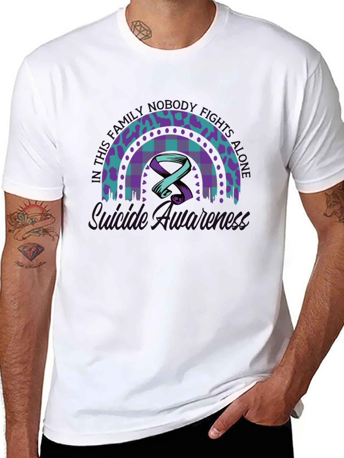 Camiseta Conciencia Salud Mental Arcoíris