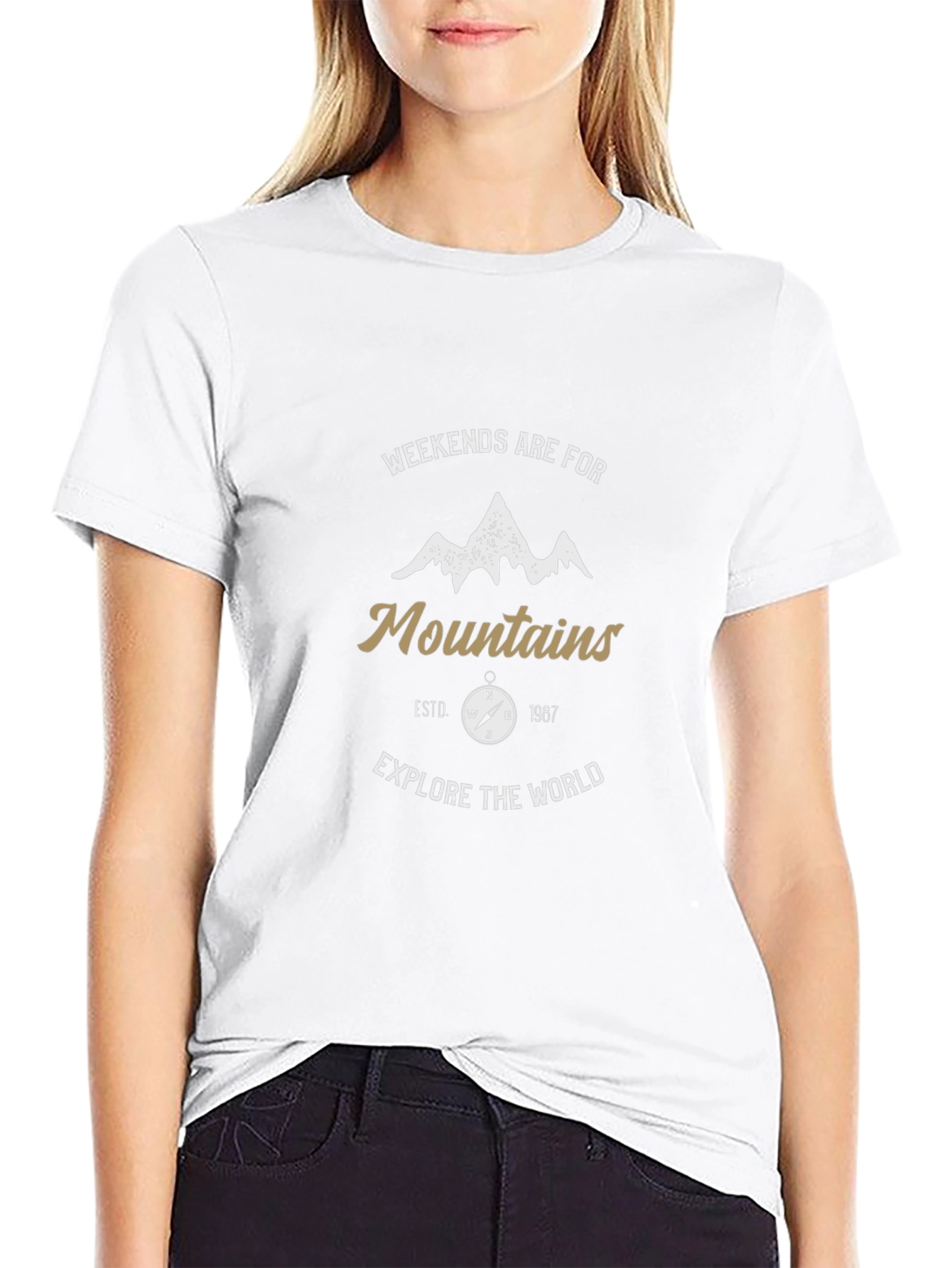Camiseta Negra Aventura Montaña Hombre