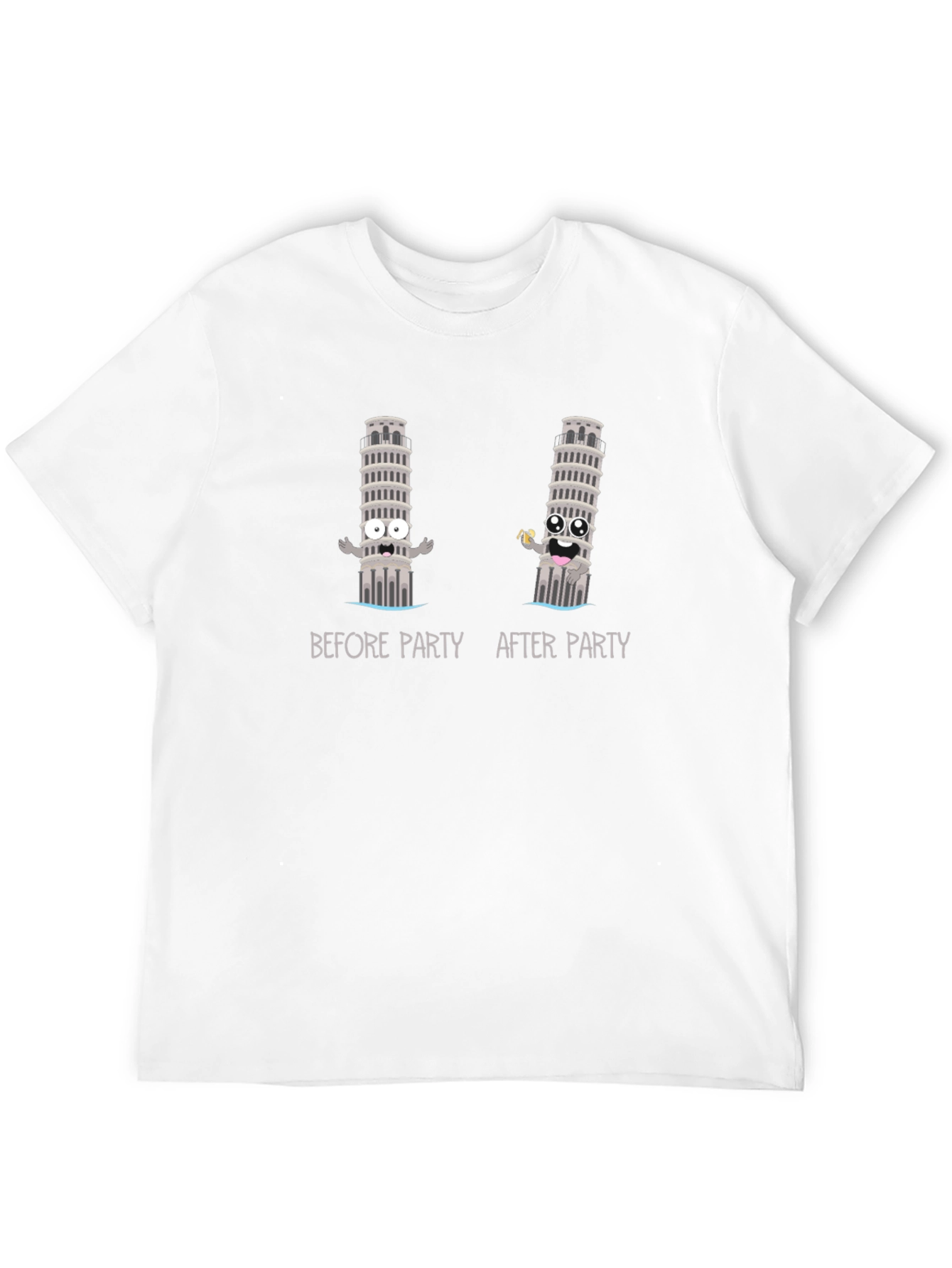 Camiseta Negra Torre Pisa Fiesta