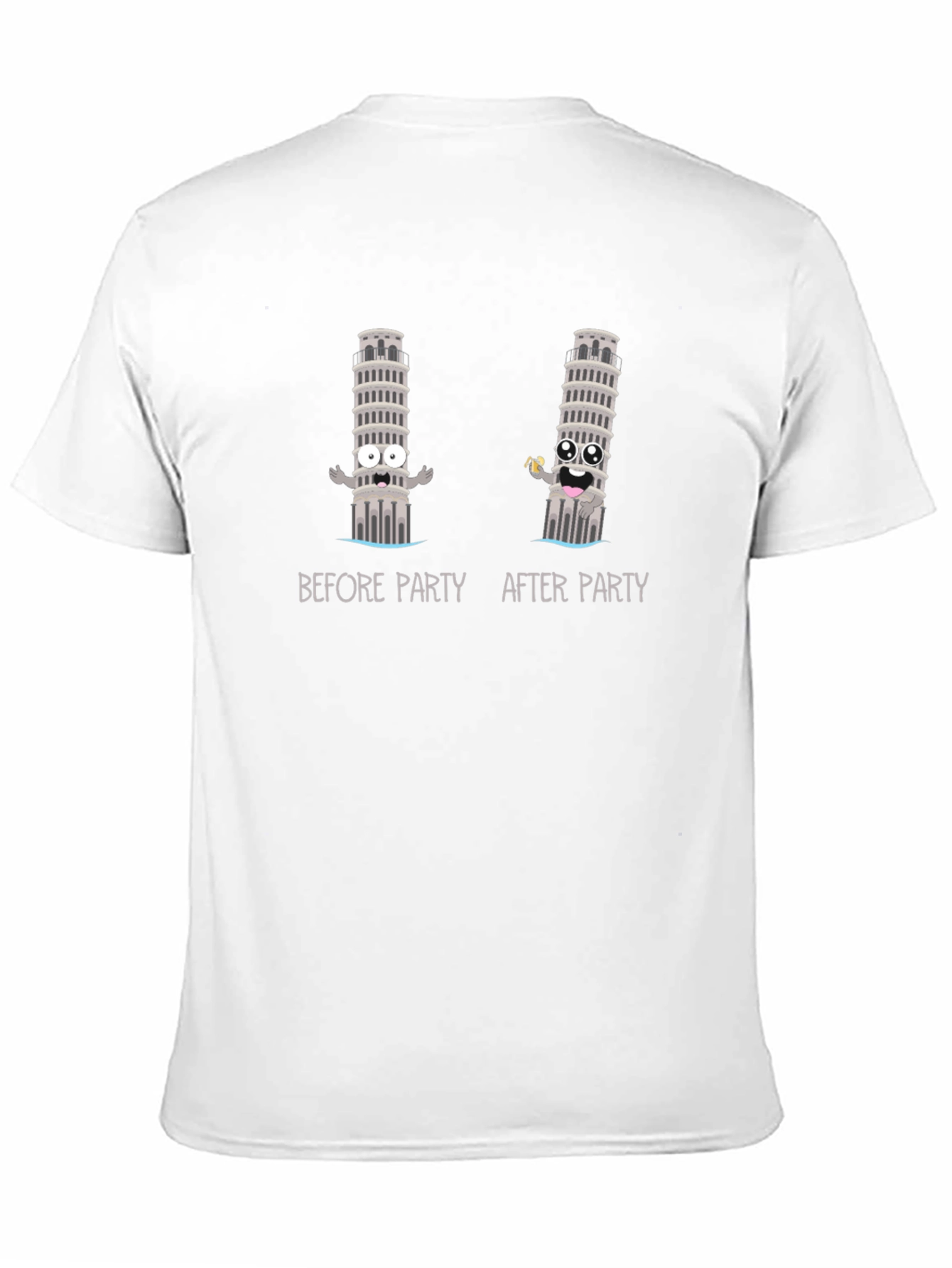 Camiseta Negra Torre Pisa Fiesta