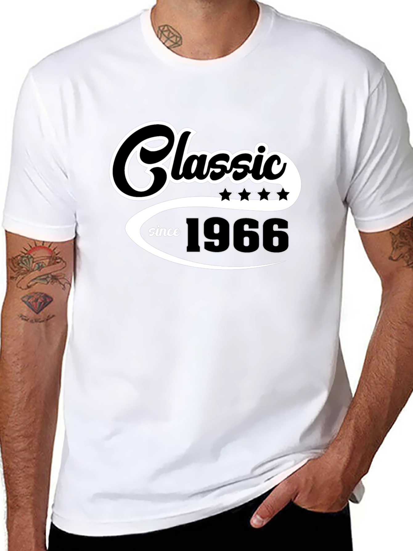 Camiseta Clásica Desde 1966 Negra para Hombre
