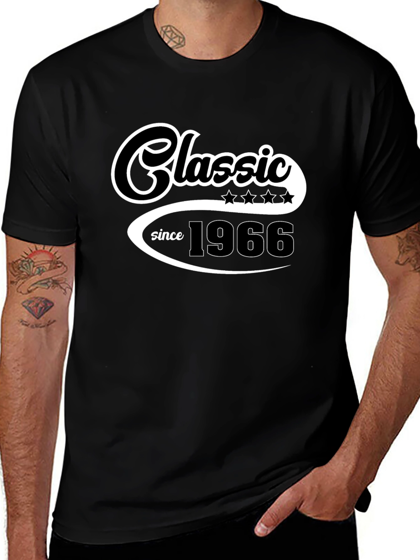 Camiseta Clásica Desde 1966 Negra para Hombre