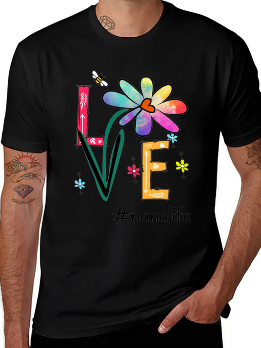 Camiseta Negra Diseño Floral #nanalife