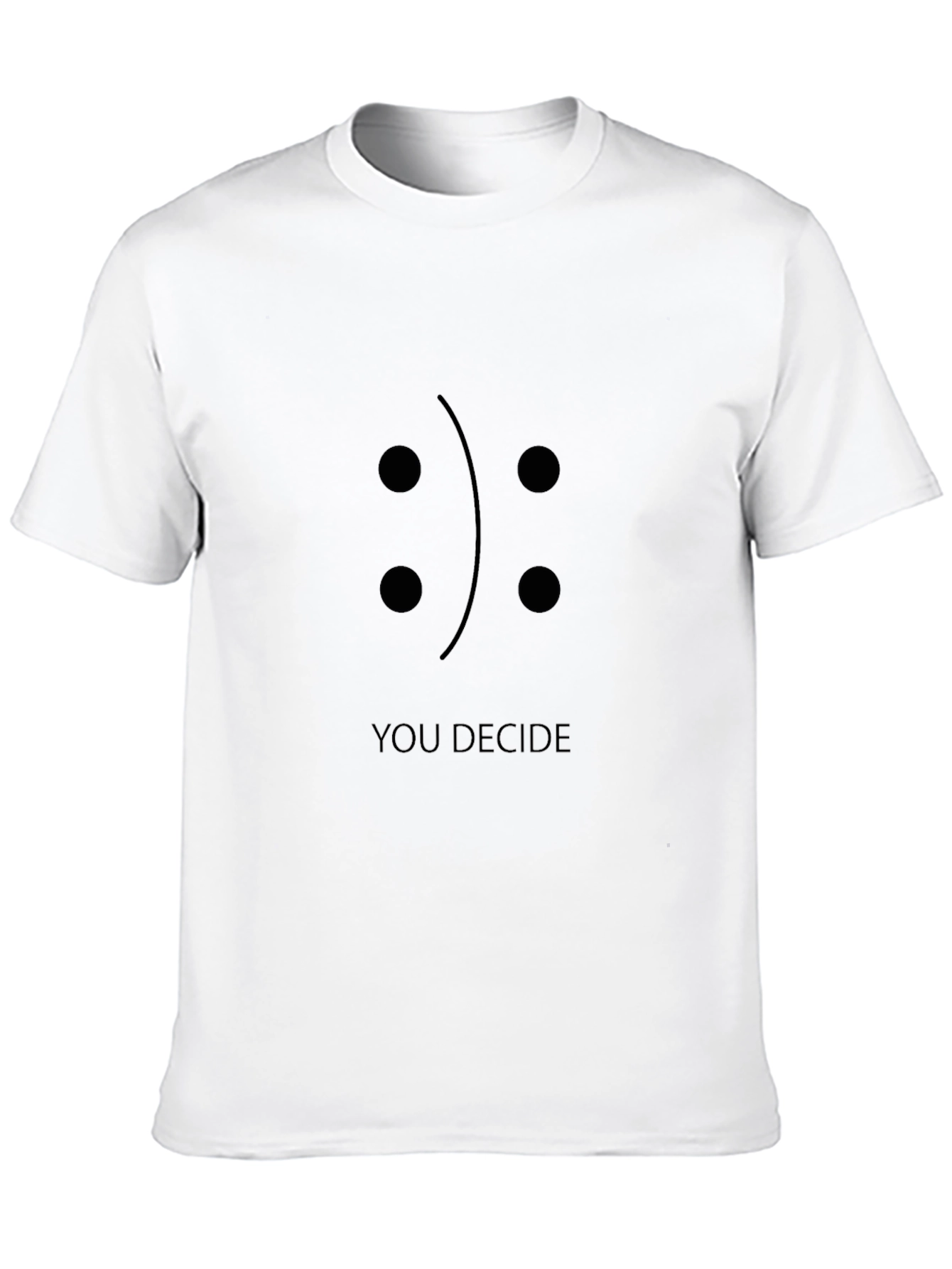Camiseta Negra Tú Decides con Diseño Emoticono