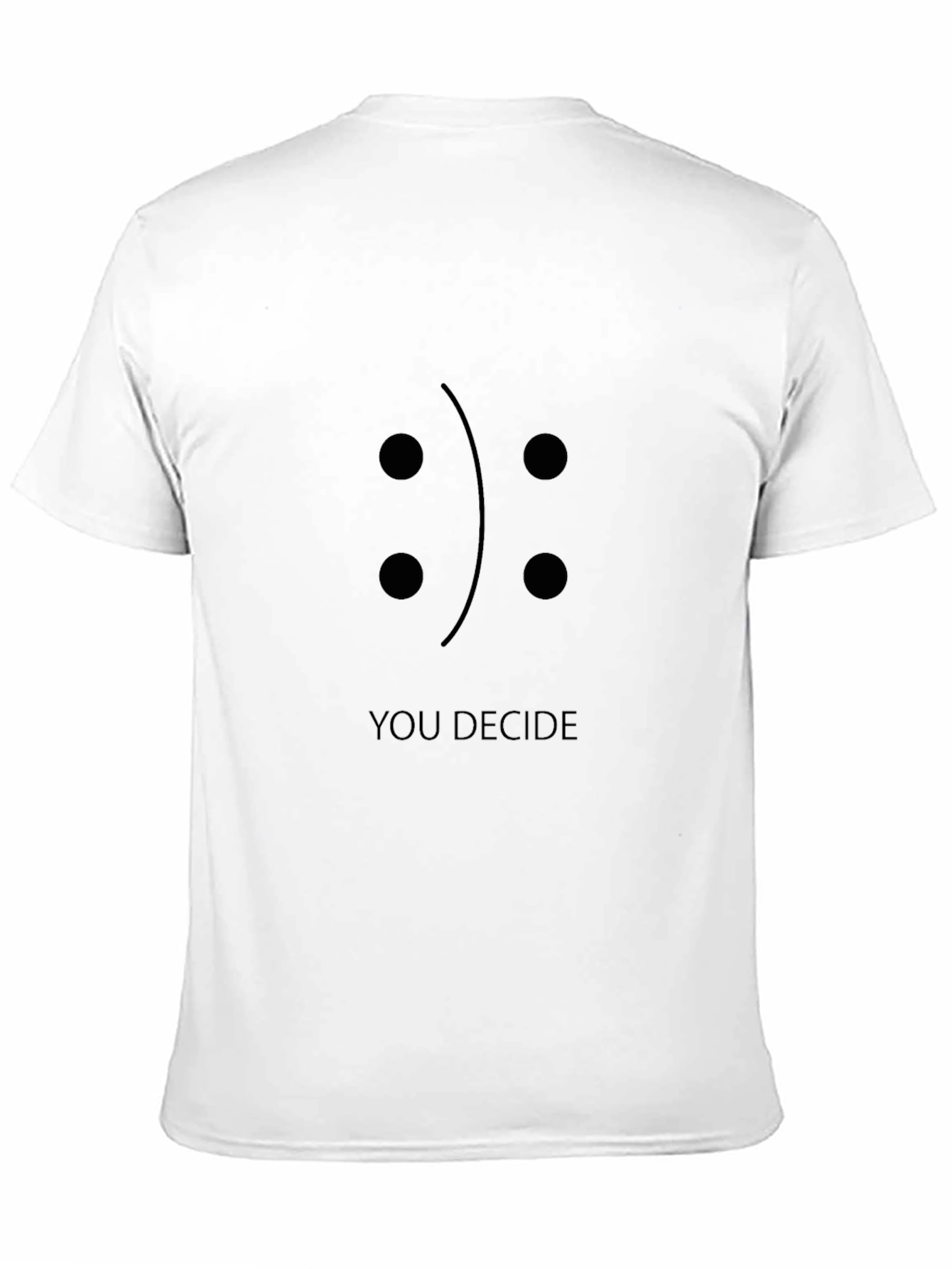 Camiseta Negra Tú Decides con Diseño Emoticono
