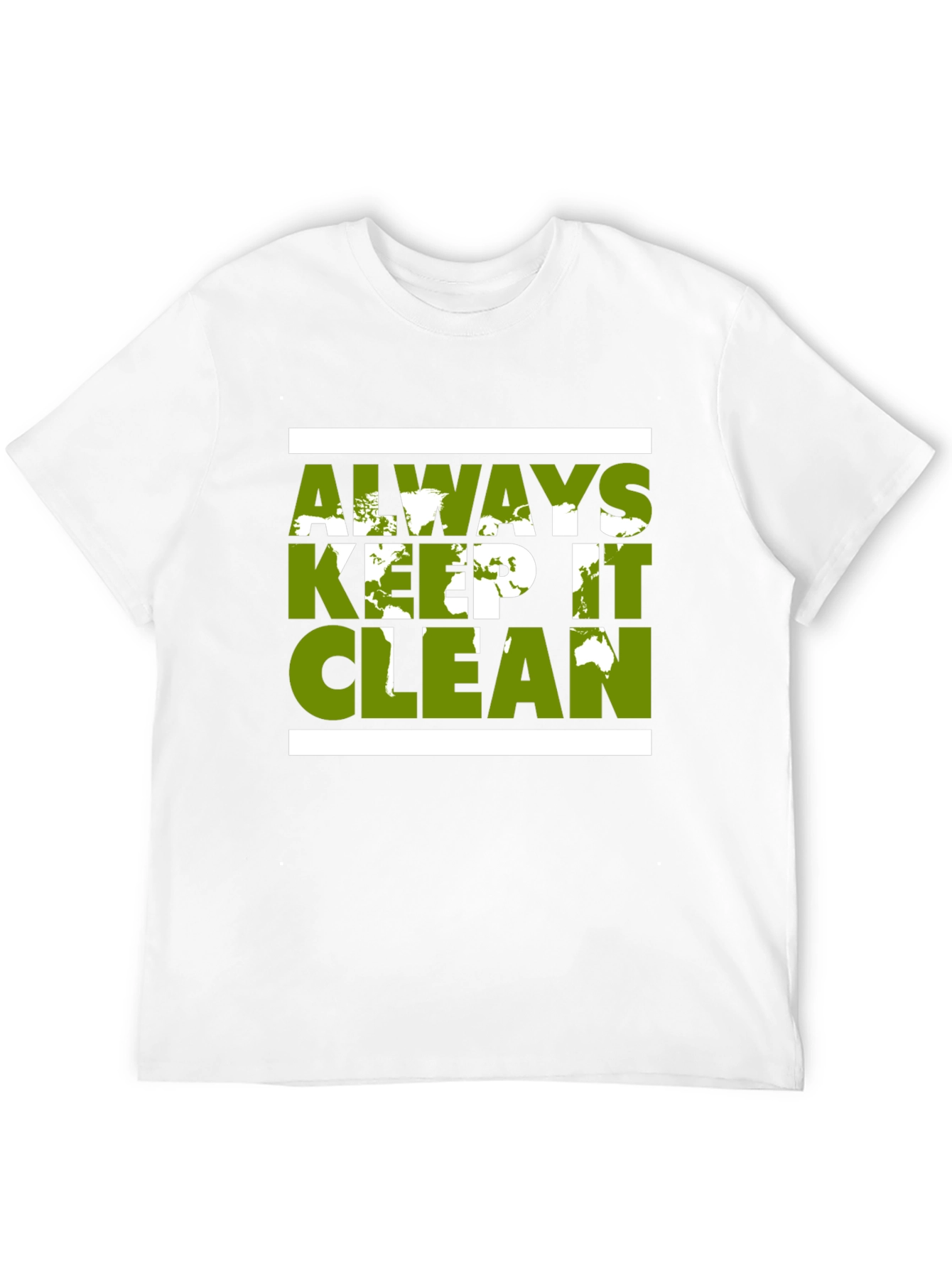 Camiseta Negra Always Keep It Clean Ecológica