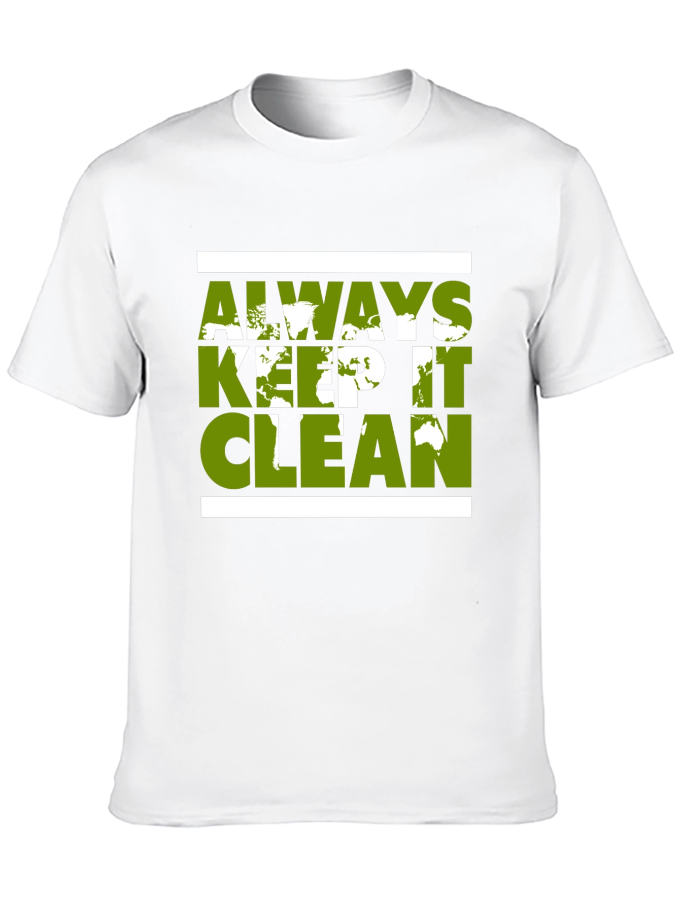 Camiseta Negra Always Keep It Clean Ecológica