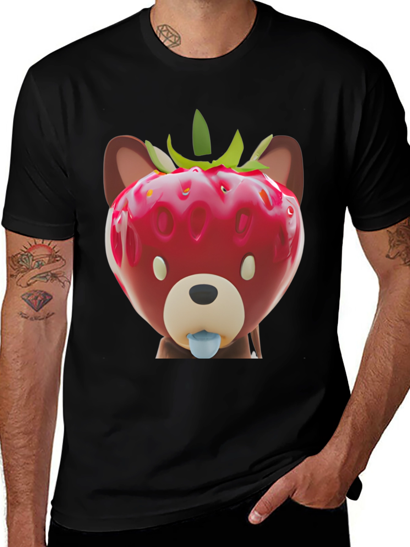 Camiseta Oso Fresa Divertida