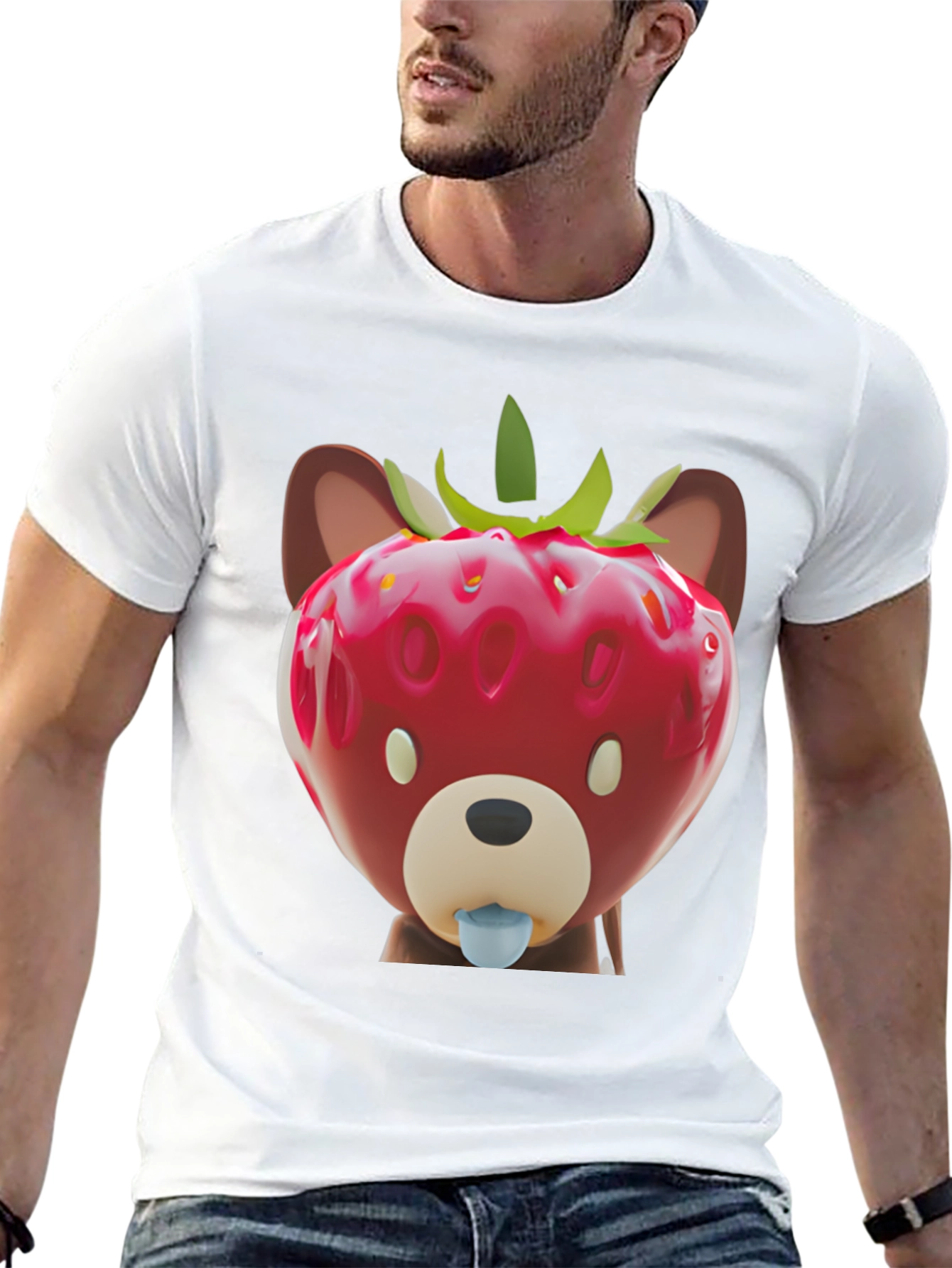 Camiseta Oso Fresa Divertida