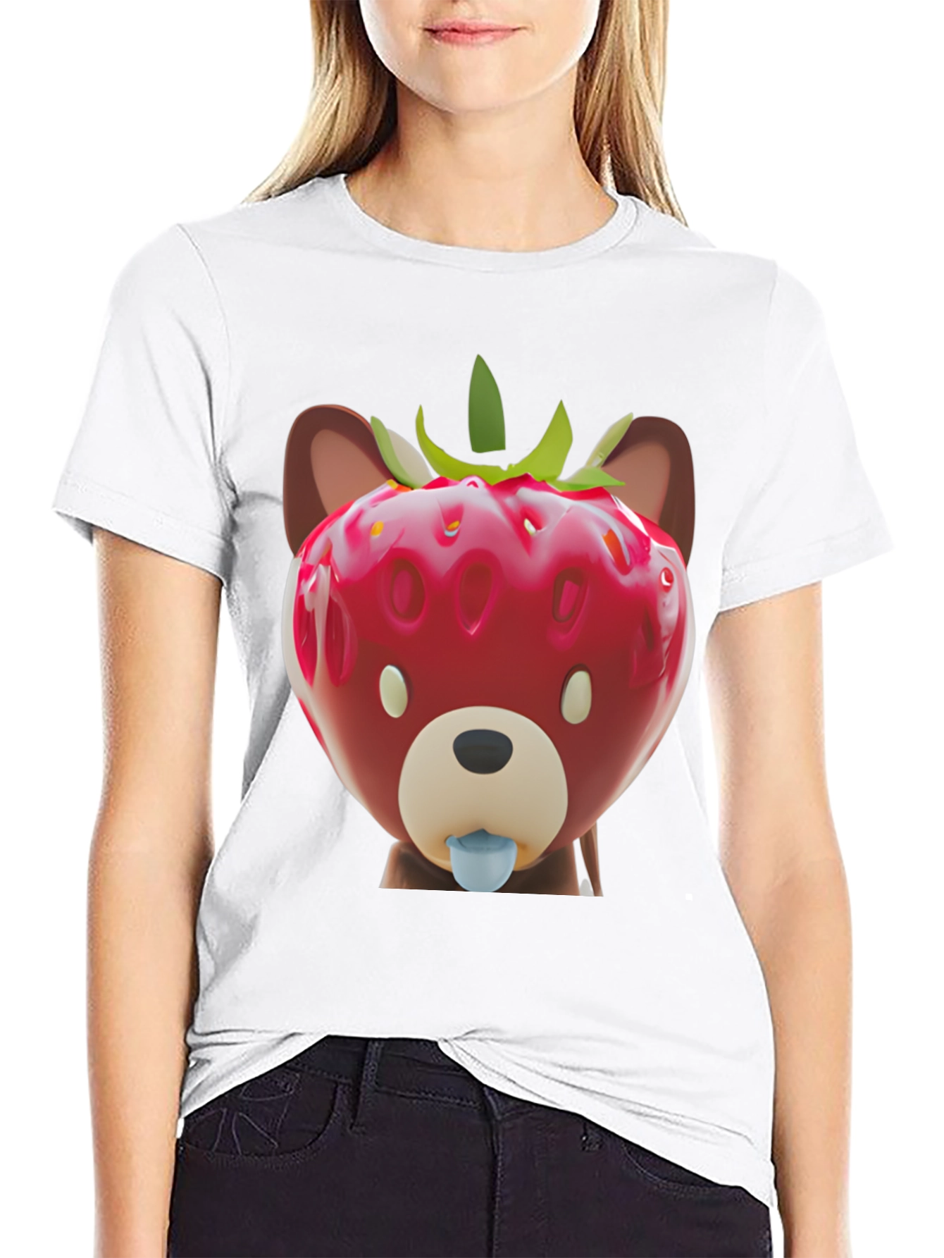 Camiseta Oso Fresa Divertida
