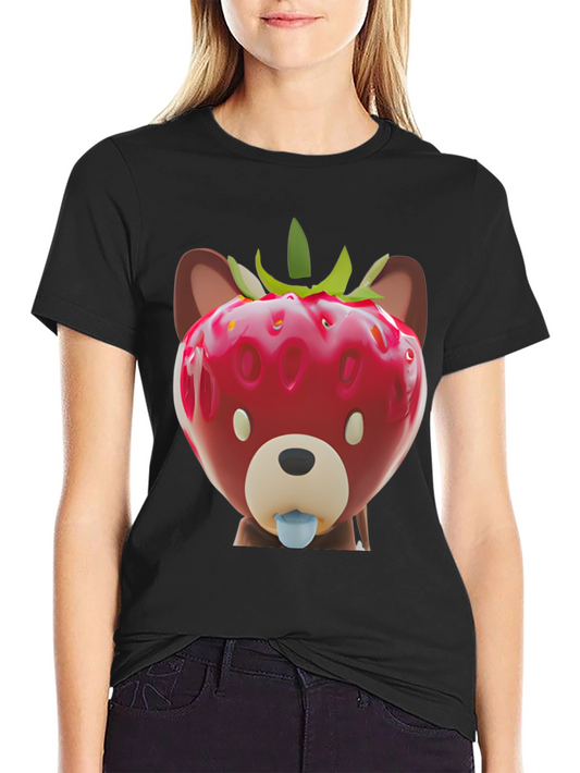 Camiseta Oso Fresa Divertida