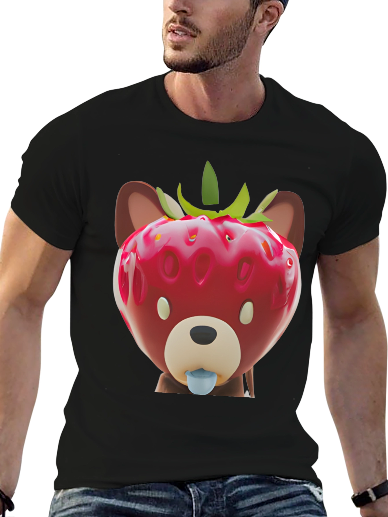 Camiseta Oso Fresa Divertida