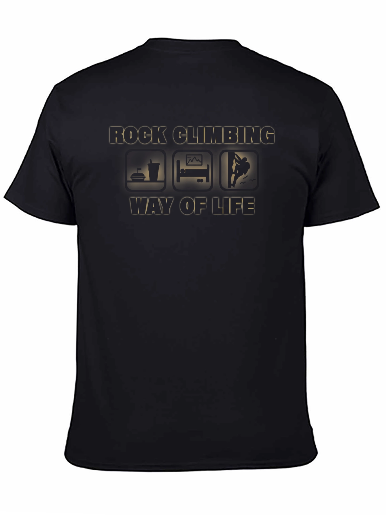 Camiseta Negra Rock Climbing Way of Life