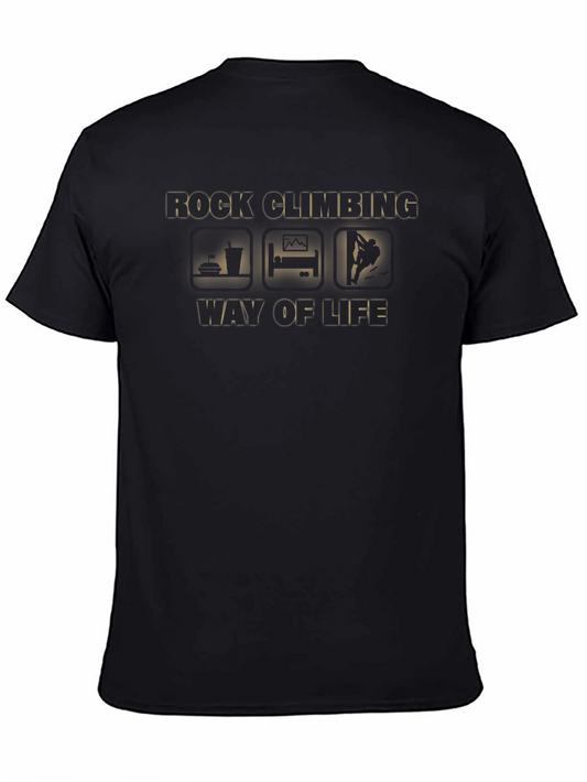 Camiseta Negra Rock Climbing Way of Life