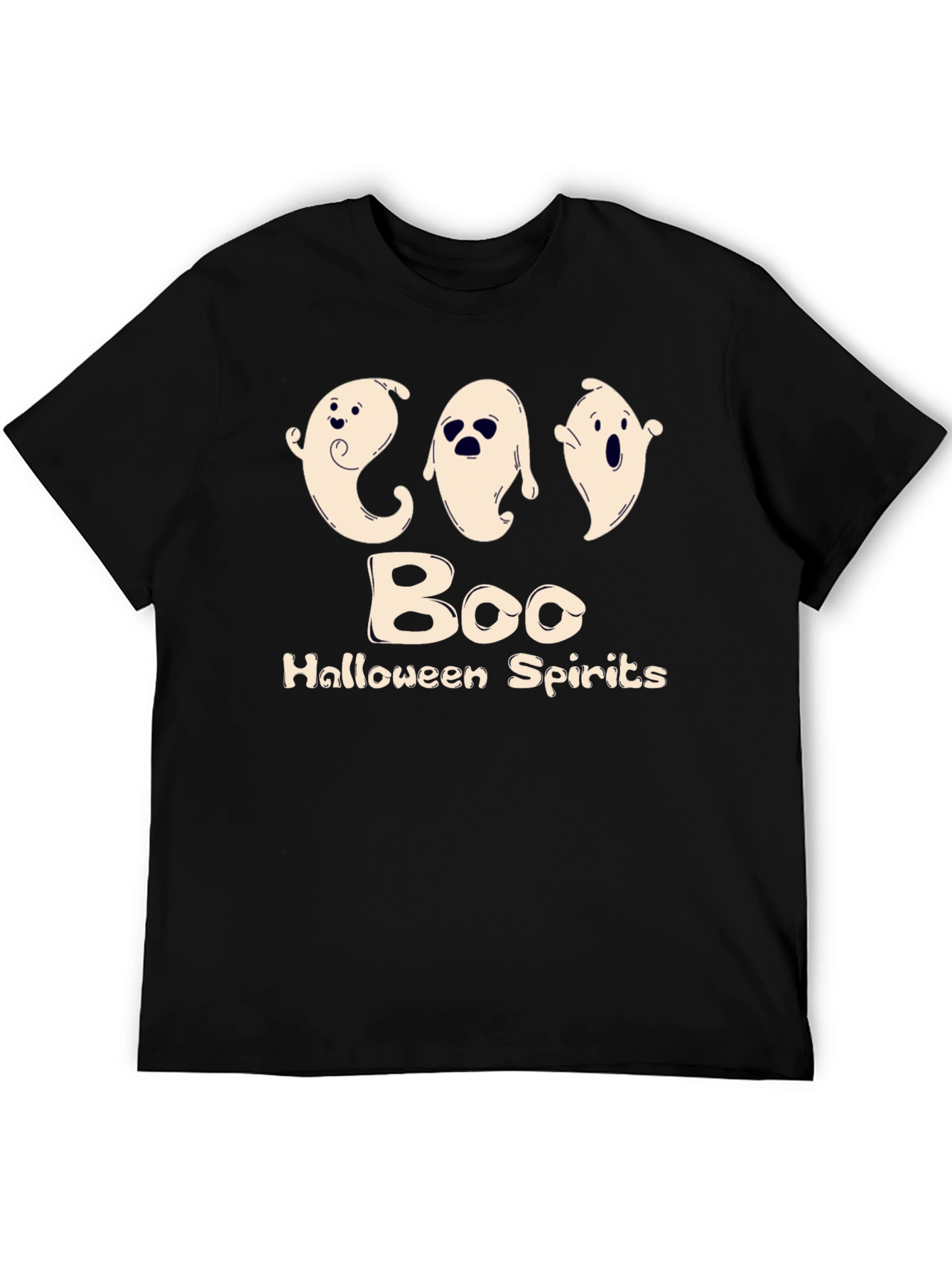Camiseta Negra Fantasmas Boo Halloween