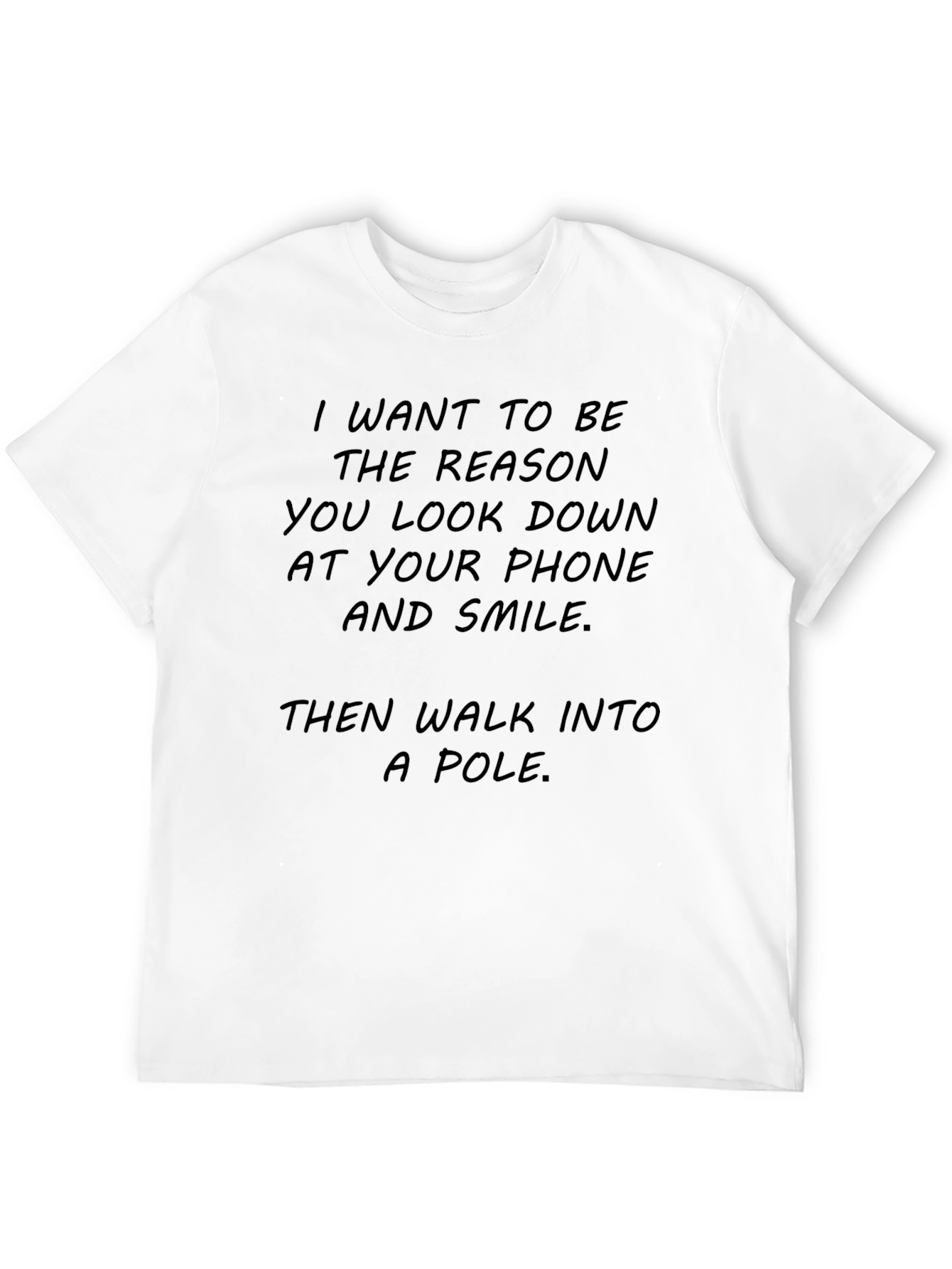 Camiseta Negra con Frase Divertida - Sonrisa y Tropezón