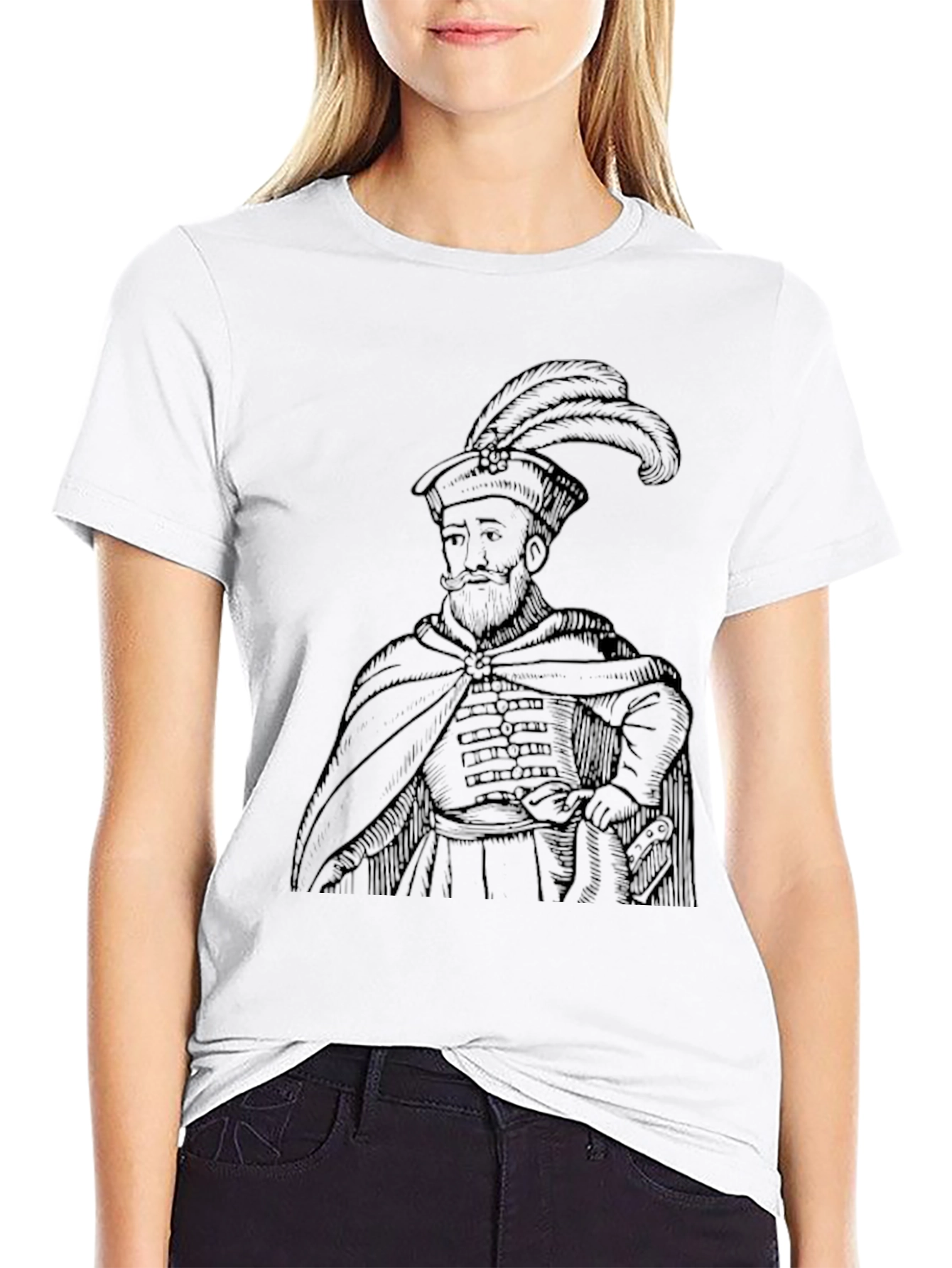 Camiseta Negra Hombre - Diseño Histórico