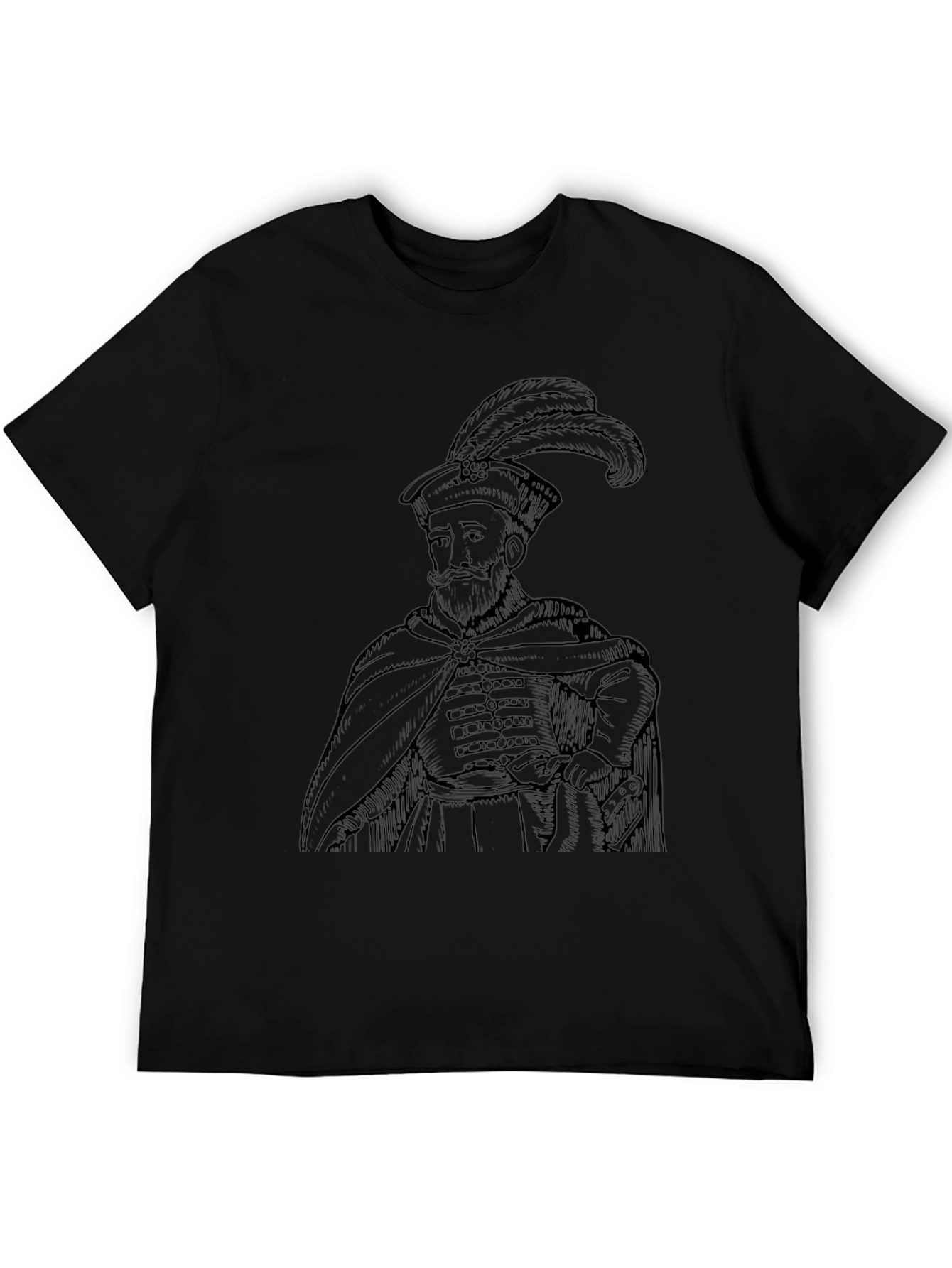 Camiseta Negra Hombre - Diseño Histórico