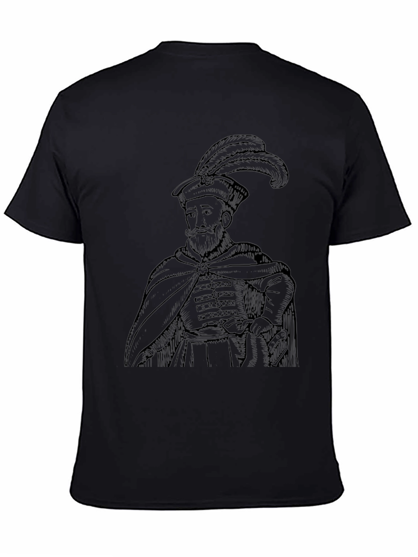Camiseta Negra Hombre - Diseño Histórico