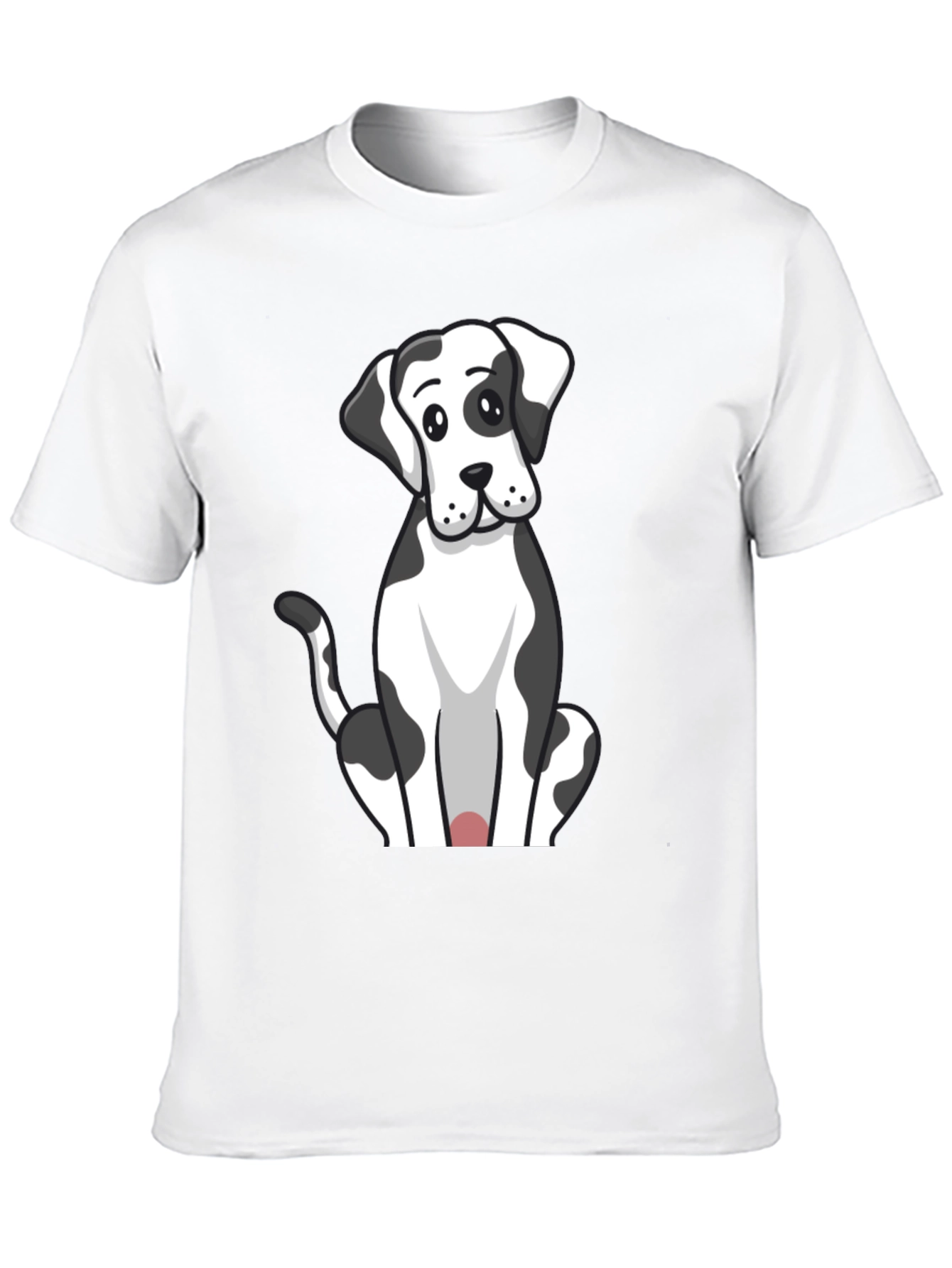 Camiseta Negra con Diseño de Perro Dálmata