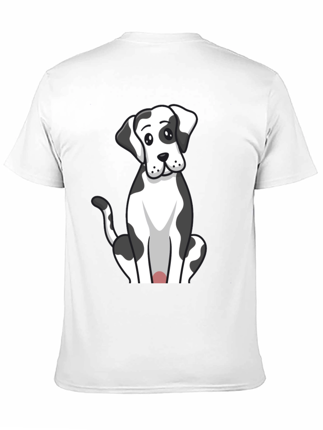 Camiseta Negra con Diseño de Perro Dálmata