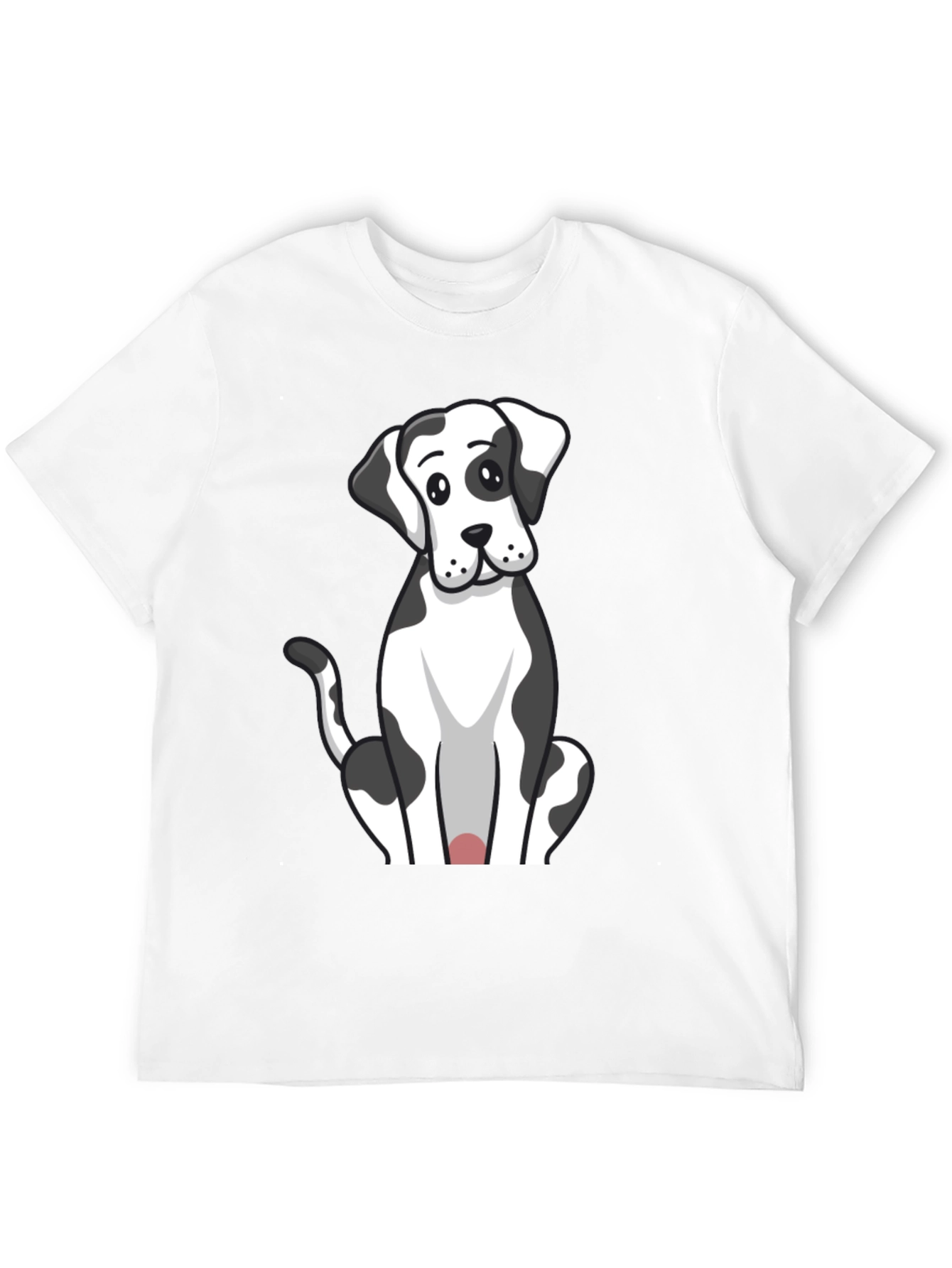 Camiseta Negra con Diseño de Perro Dálmata