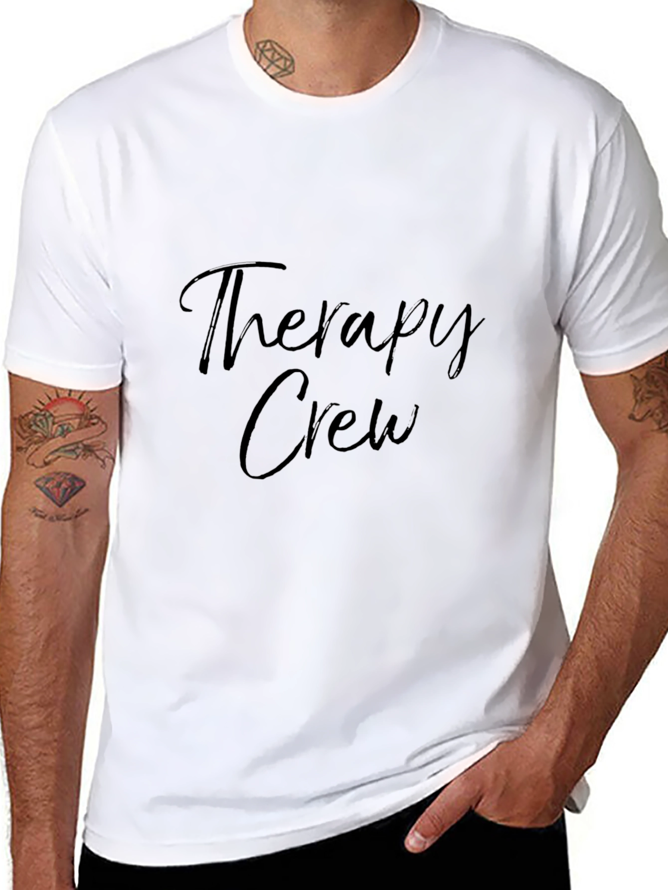 Camiseta Negra Therapy Crew para Hombre
