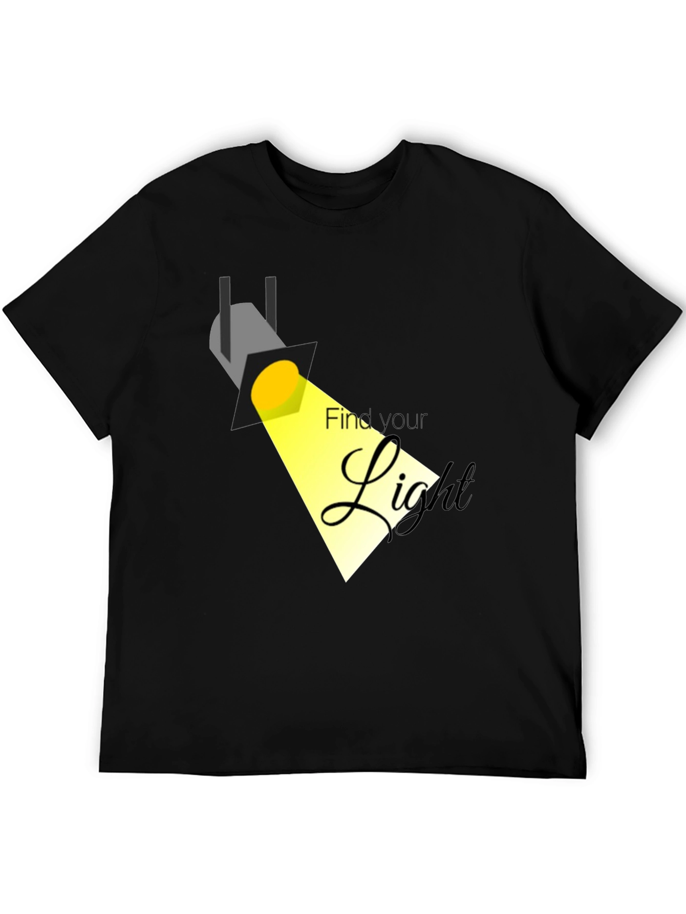 Camiseta Negra con Diseño Encuentra Tu Luz