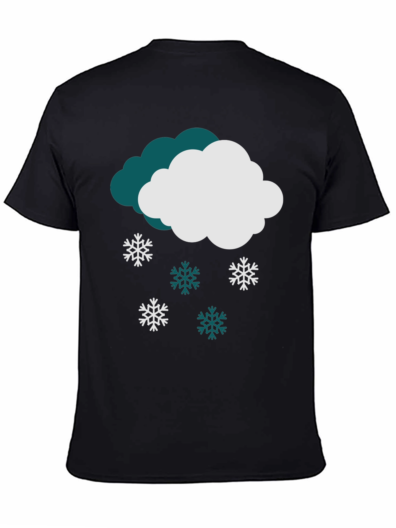 Camiseta Negra Nieve Invierno
