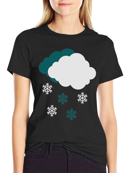 Camiseta Negra Nieve Invierno