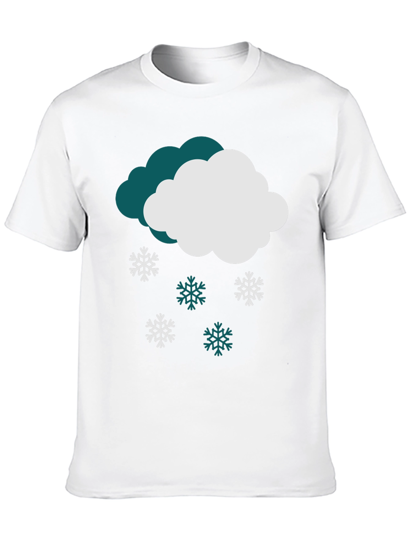 Camiseta Negra Nieve Invierno