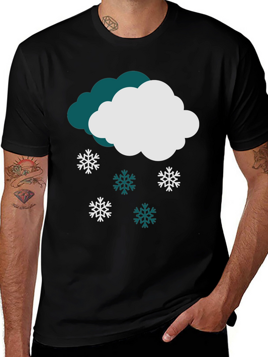 Camiseta Negra Nieve Invierno
