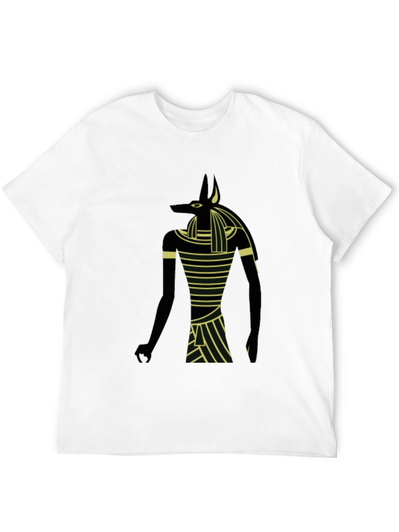 Camiseta Hombre Negra Diseño Anubis Egipcio
