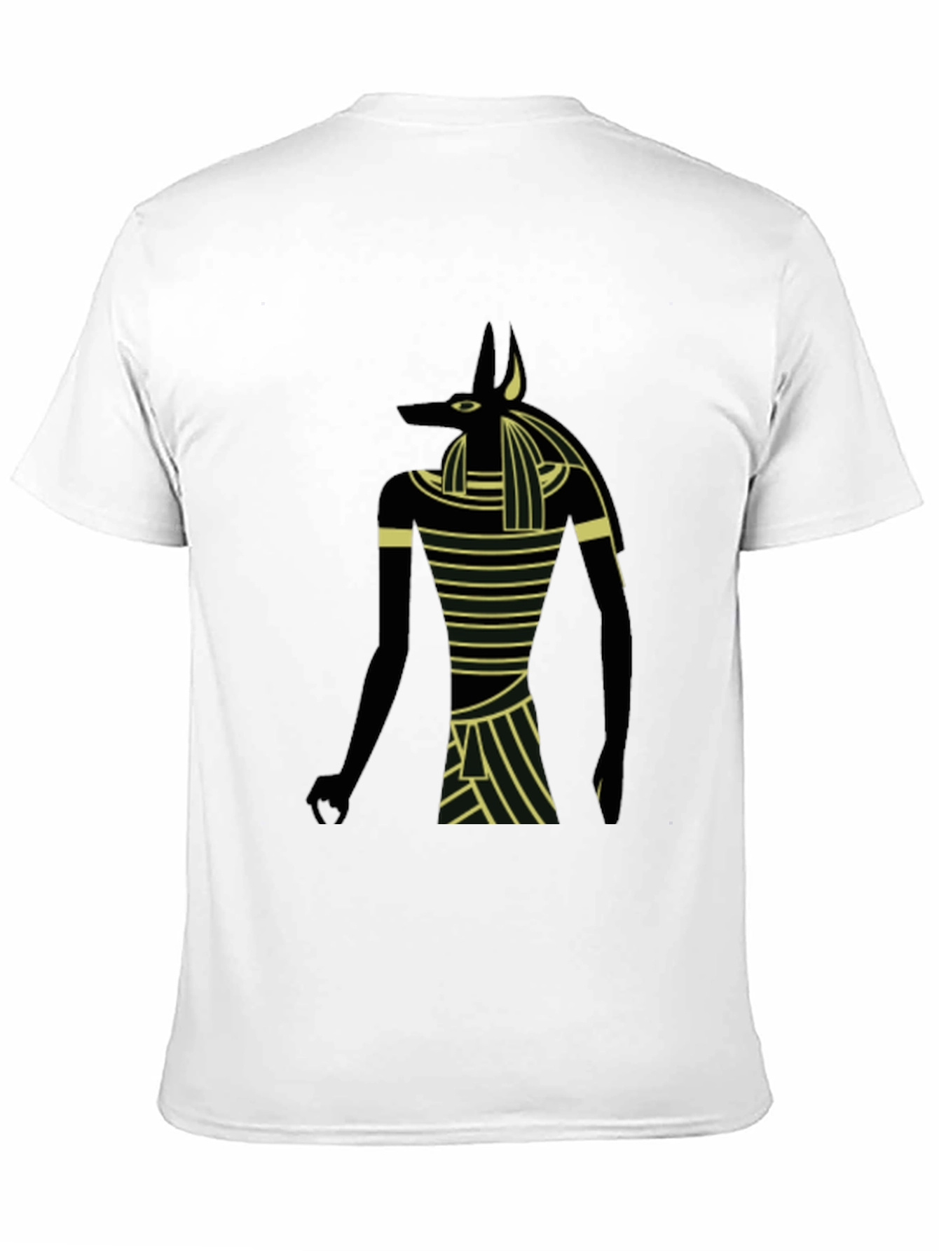 Camiseta Hombre Negra Diseño Anubis Egipcio