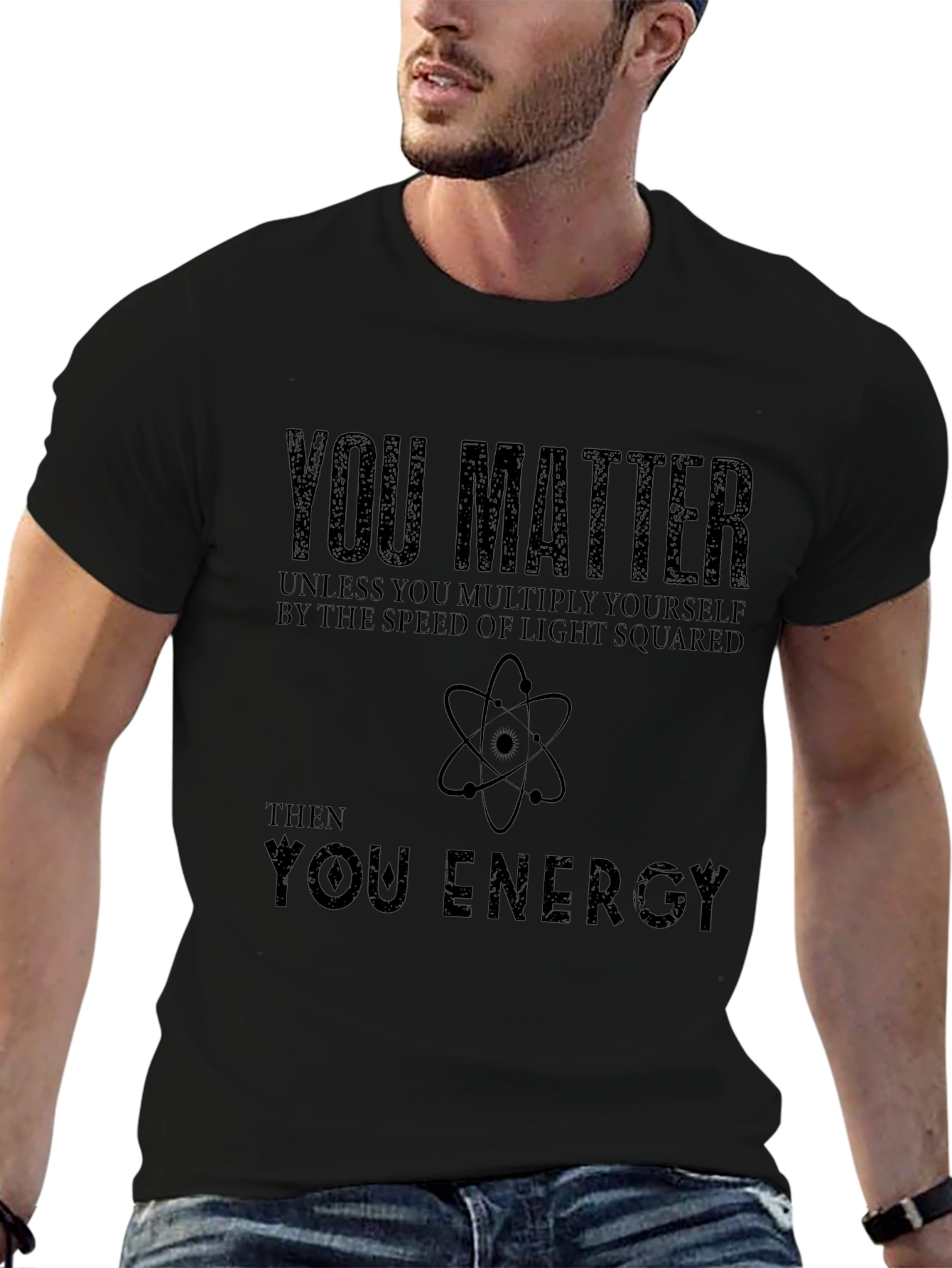 Camiseta Negra con Frase Científica You Matter