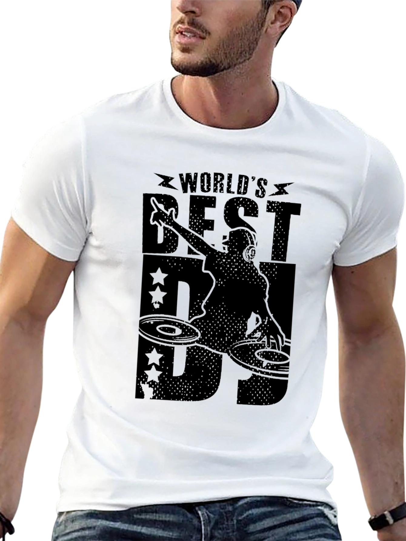 Camiseta Negra DJ - El Mejor del Mundo