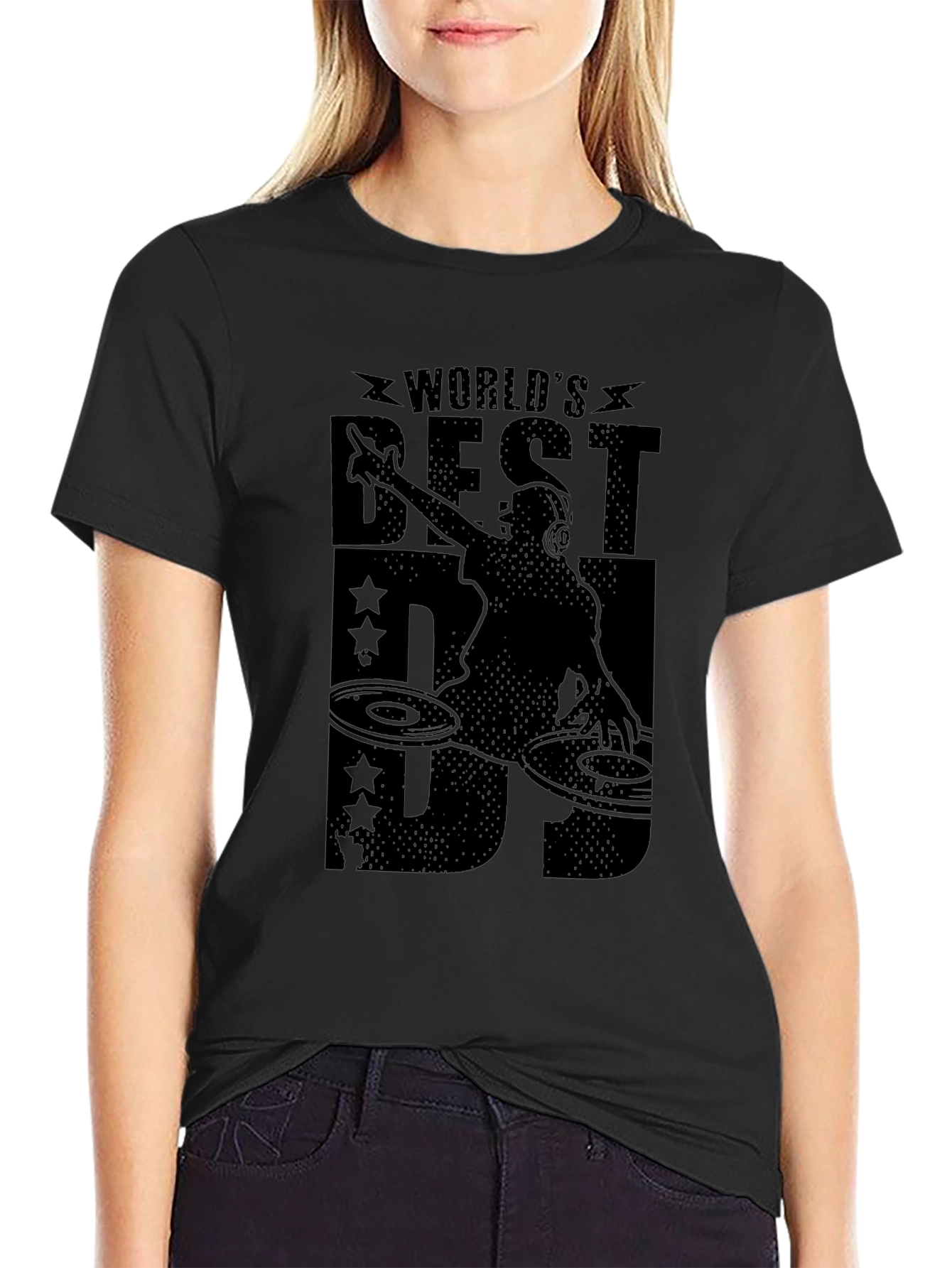 Camiseta Negra DJ - El Mejor del Mundo