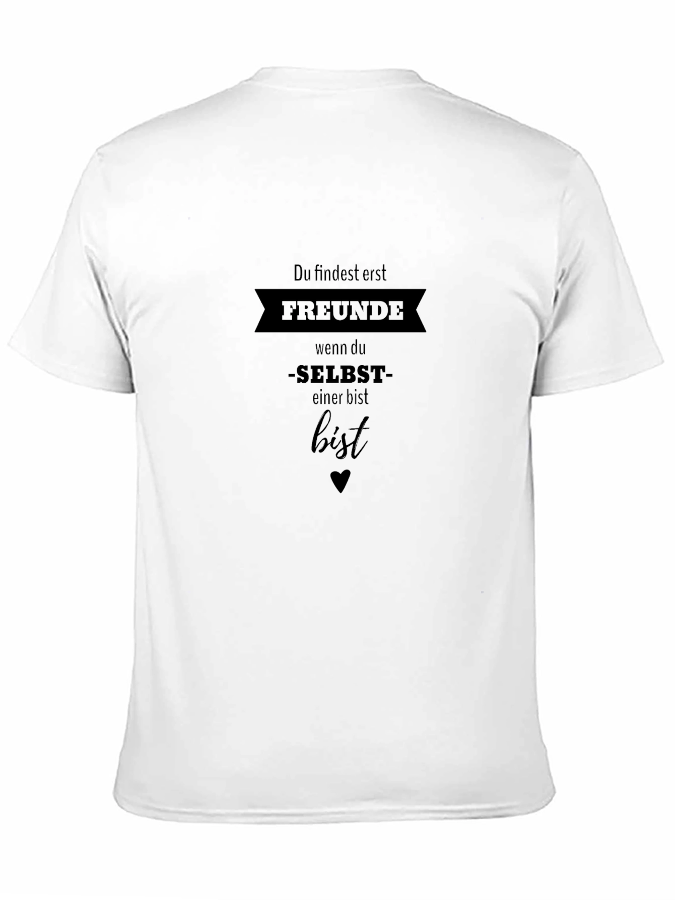 Camiseta Negra con Mensaje Inspirador en Alemán