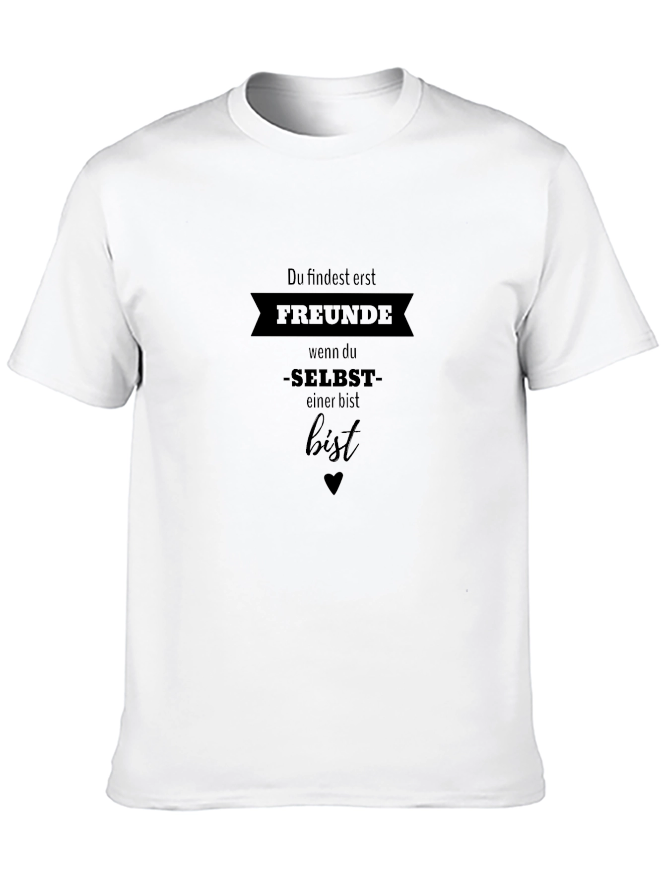 Camiseta Negra con Mensaje Inspirador en Alemán