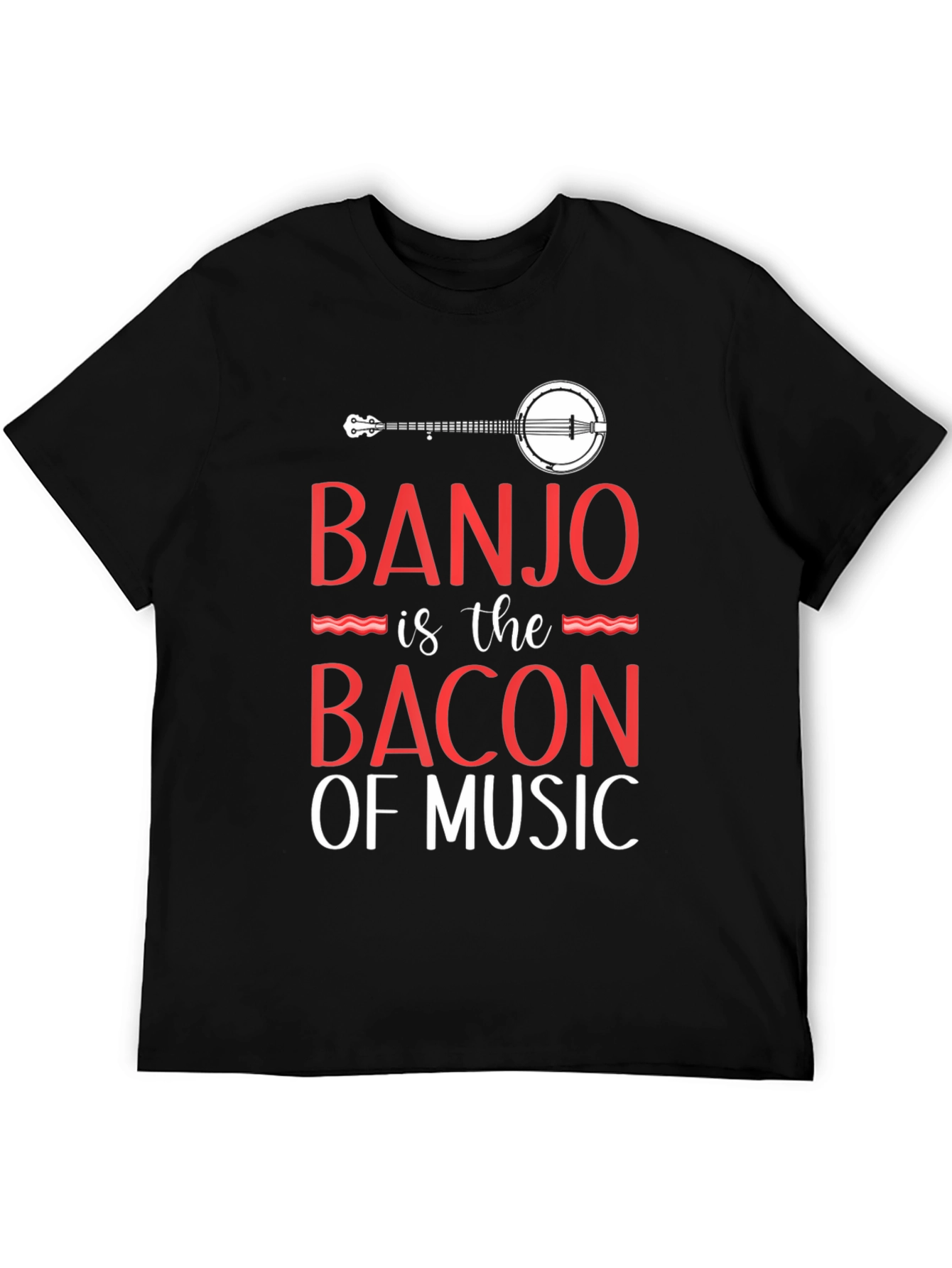 Camiseta Negra Banjo es el Bacon de la Música