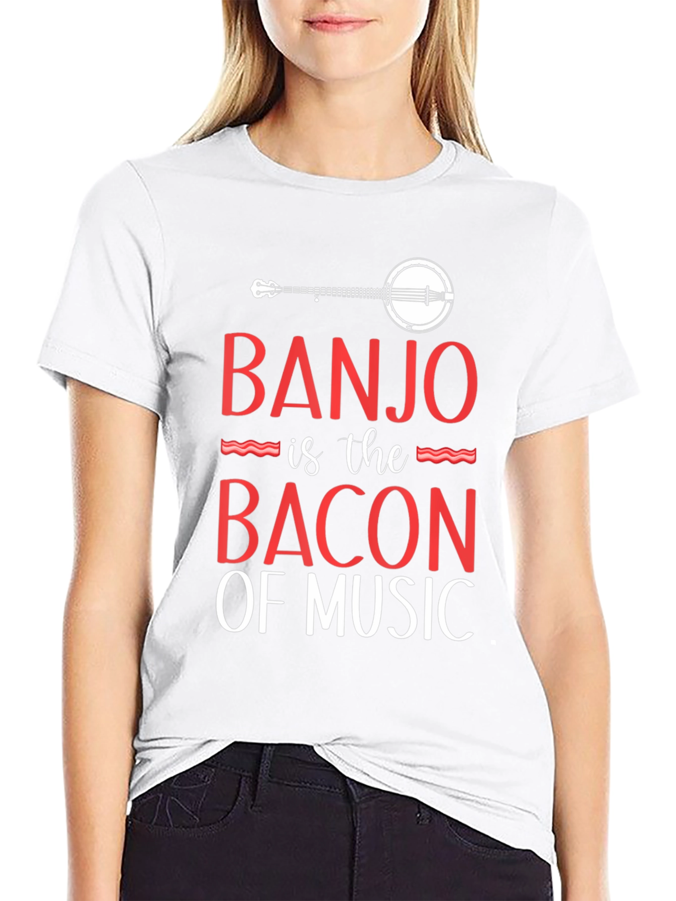 Camiseta Negra Banjo es el Bacon de la Música