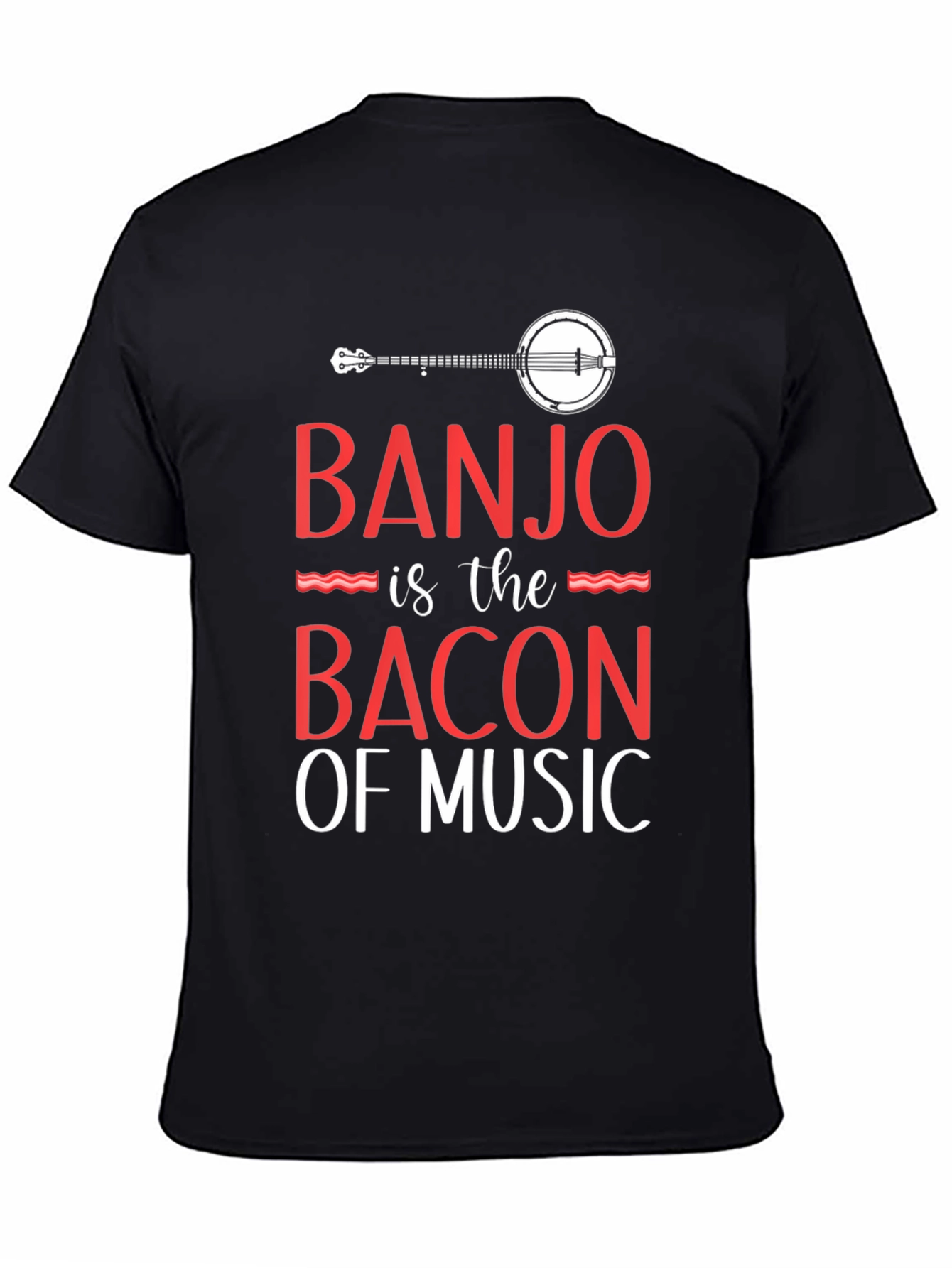 Camiseta Negra Banjo es el Bacon de la Música