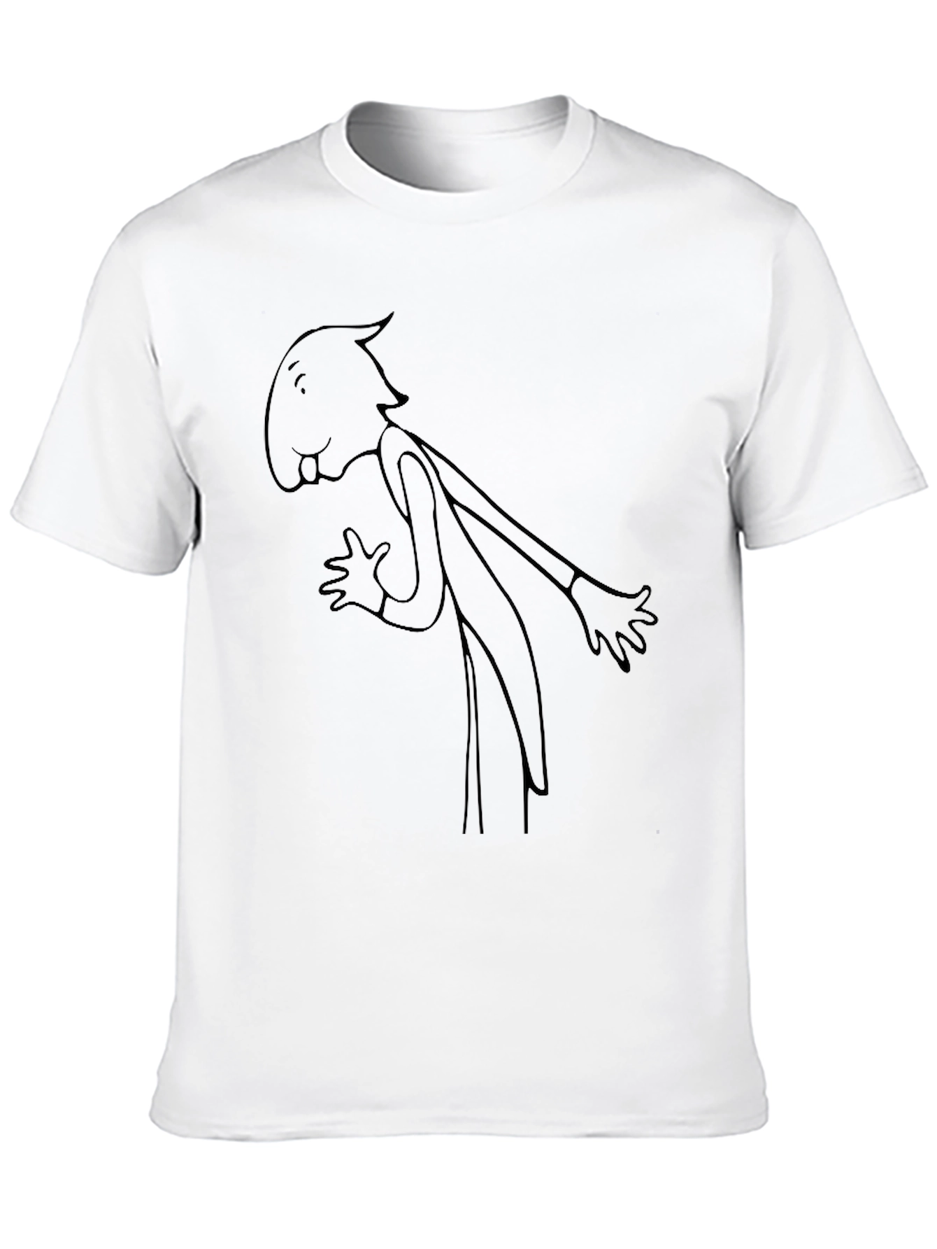 Camiseta Negra con Diseño Abstracto Único