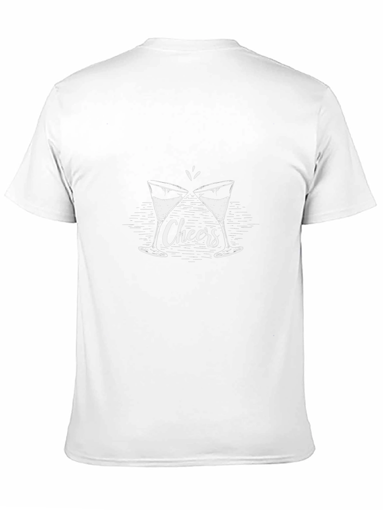 Camiseta Negra Hombre - Diseño Cheers Copas
